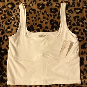 Abercrombie & Fitch White Cropped Tank